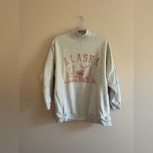 Aerie Gray Turtleneck Crewneck